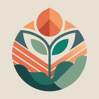 Abstract shape illustration on simple background. vector