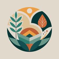 Abstract shape illustration on simple background. vector