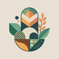 Abstract shape illustration on simple background. vector