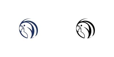 Creative parrot logo design with unique concept, premium vector