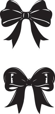 Ribbon bow silhouette
