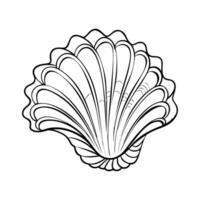 Shell. Icon on a white background. One line vector