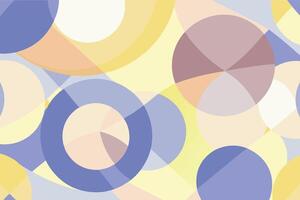 Abstract geometric pattern with overlapping circles and triangles in pastel colors, on a white background vector
