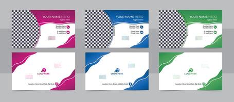 Easy To Use, Clean Modern Business Card Design Template. vector