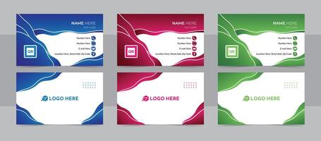 Easy To Use, Clean Modern Business Card Design Template. vector