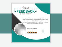 Modern Design Template for Client Reviews And Professional Client Testimonials. vector