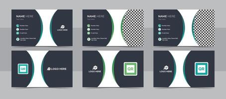 Easy To Use, Clean Modern Business Card Design Template. vector