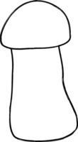 Mushroom outline drawing design of banners and menus. vector