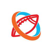 Rugby ball icon illustration design template vector