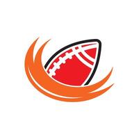 Rugby ball icon illustration design template vector
