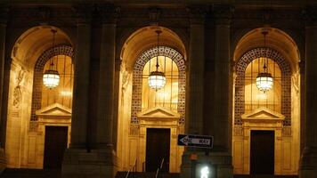 The city night view with the lights on at night photo