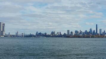 The ocean bay landscape near the Manhattan of the New York in USA photo