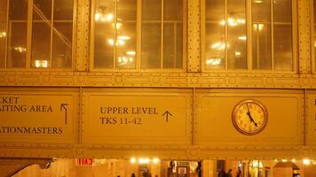 The central railway station interior view located in the New York city photo