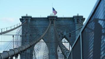 The brooklyn bridge view built one hundred years ago in the New York photo