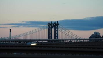 The brooklyn bridge view built one hundred years ago in the New York photo