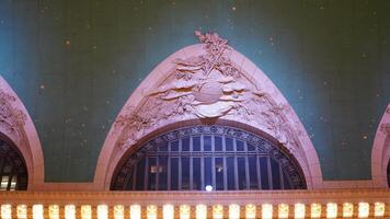 The central railway station interior view located in the New York city photo