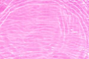 Blue water with ripples on the surface. Defocus blurred transparent blue colored clear calm water surface texture with splashes and bubbles. Water waves with shining pattern texture background. photo
