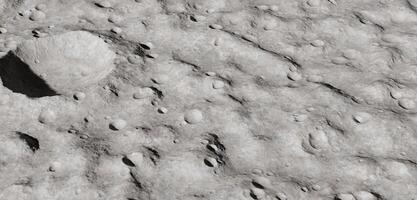 Moon surface, craters, star surface, 3D illustrations photo