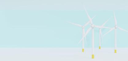 wind turbine, renewable energy, power generation, clean energy, 3d illustration photo