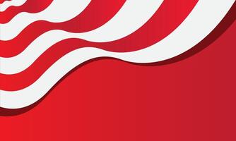 Red white modern abstract background, Indonesia Independence day vector