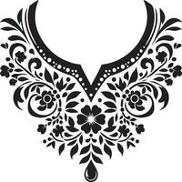 collar design for kameez vector