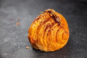 croissant sweet baking fresh bakery delicious appetizer meal food snack on the table copy space food background photo