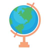 Isolated globe on a stand. Cartoon style. vector