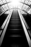 The path of the light, the path to success, escalator photo