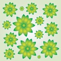 Colorful flower elements, seamless pattern with colored flowers, Set of hand drawn floral design, Spring bright abstract floral design. vector