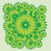 Colorful flower elements, seamless pattern with colored flowers, Set of hand drawn floral design, Spring bright abstract floral design. vector