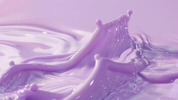 Light purple milk liquid with a smooth background. photo