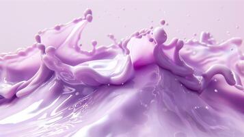 Light purple milk liquid with a smooth background. photo