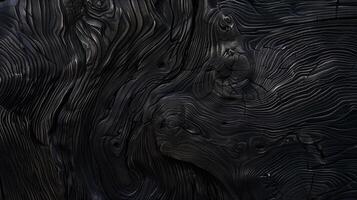 Texture of black wood grain. photo