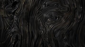 Texture of black wood grain. photo