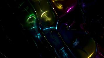 3d surface abstract background. rainbow colors, liquid glass wave texture, 3d illustration render video