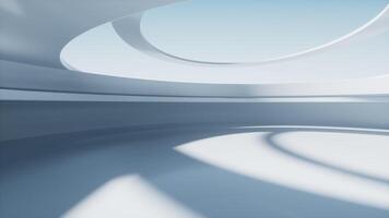 White abstract architecture background, 3d rendering. video