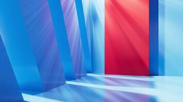 Abstract architecture background, light and shadow, 3d rendering. video
