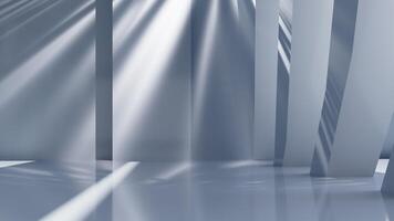 White abstract architecture background, 3d rendering. video