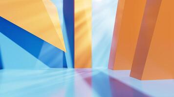 Abstract architecture background, light and shadow, 3d rendering. video