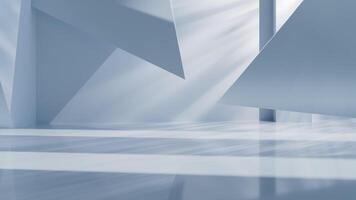 White abstract architecture background, 3d rendering. video