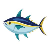 a tuna fish on a white background vector