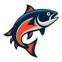 an image of a salmon fish vector