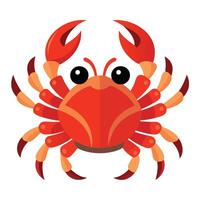 a cartoon crab on a white background vector