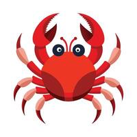 a red crab with large eyes and a long tail vector