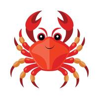 a cartoon crab with a big smile vector