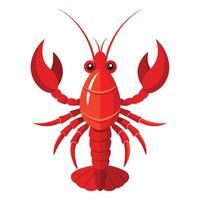 a red lobster on a white background vector