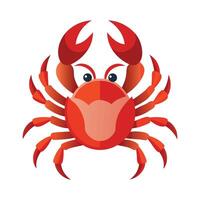 a crab icon on a white background vector