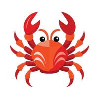 a cartoon crab on a white background vector