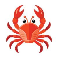 a cartoon crab on a white background vector