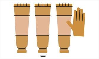 Hand cream icon line symbol. Isolated illustration of hand cream sign set.Simple instructions for using.Vertical tube.Editable Stroke. illustration EPS 10 vector